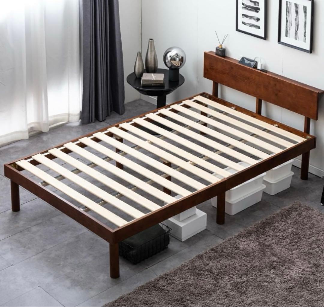 タンスのゲン ベッド シングル 2口コンセント すのこベッド