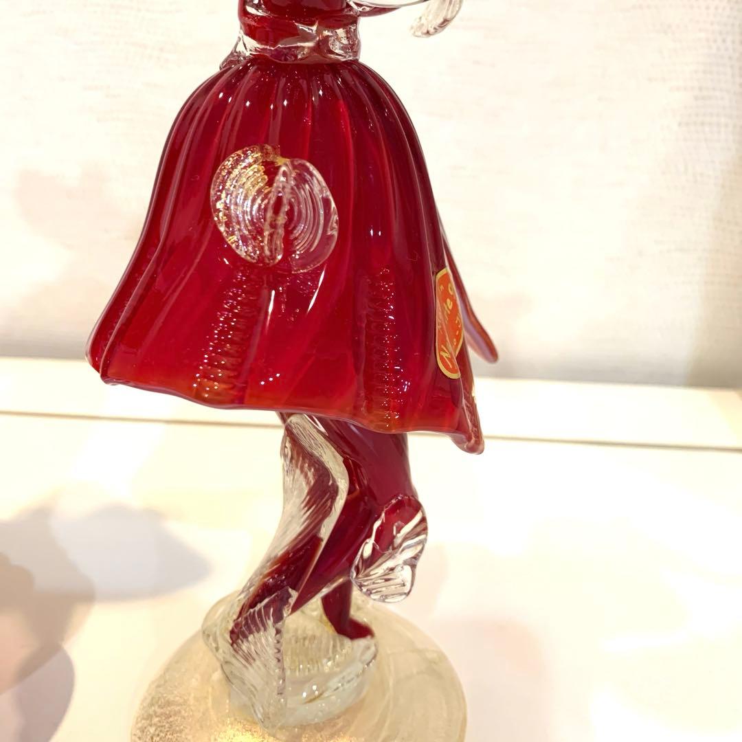 りんご様専用 ベネチアンガラス Murano ガラス ペアフィギュア 赤