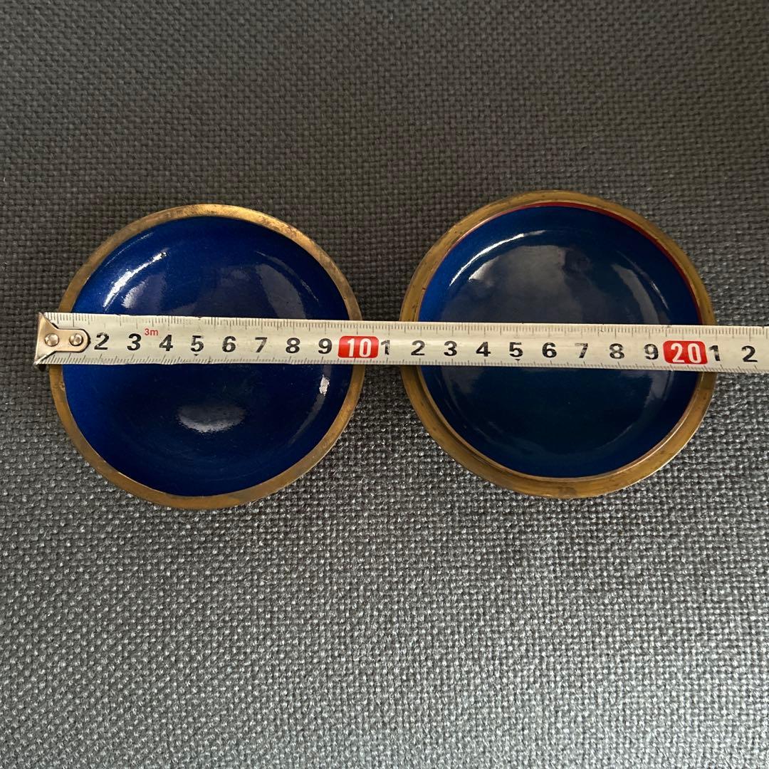 中国骨董【旧家蔵民国時代大き目銅胎彫漆堆朱内七宝香合印泥合】細工