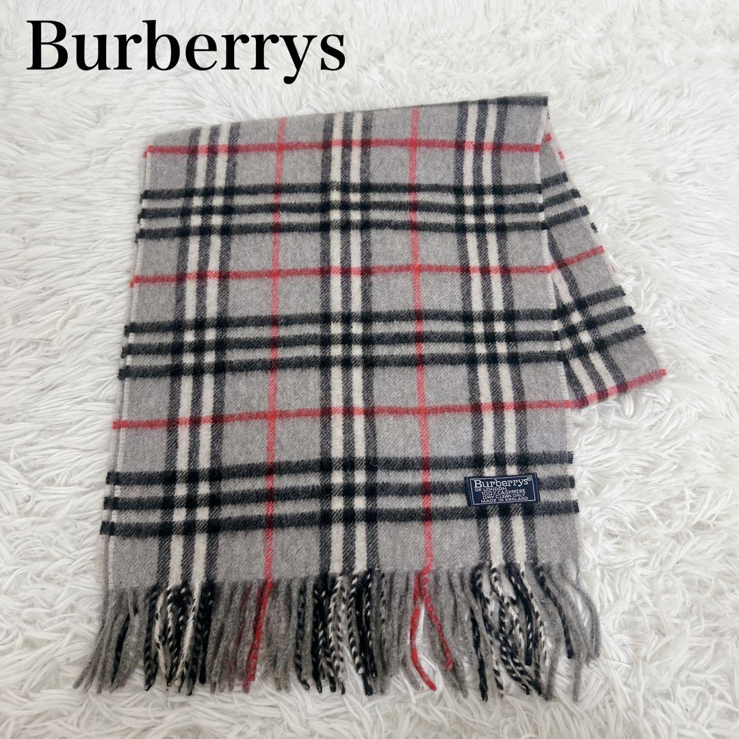 【極美品】Burberrys カシミア100% マフラー ノバチェック 極美品 保管品 BURBERRY ノバチェック柄 カシミヤ100 マフラー 長め