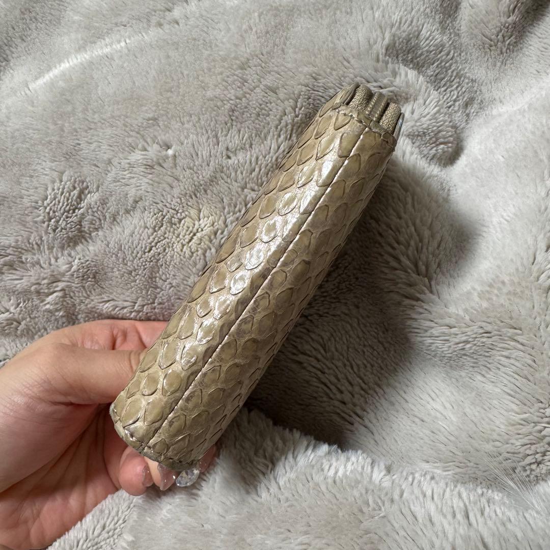 ATAO アタオ　ミリモ　折り財布　ゴールド金具　パイソン箔