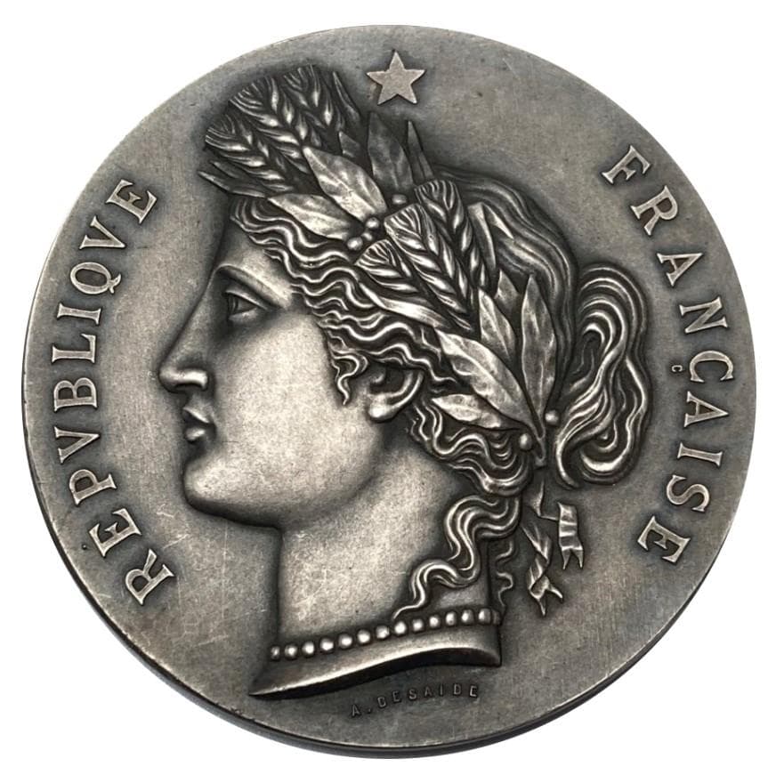 超レア】1880's フランス マリアンヌ 射撃 シューティング 銀メダル