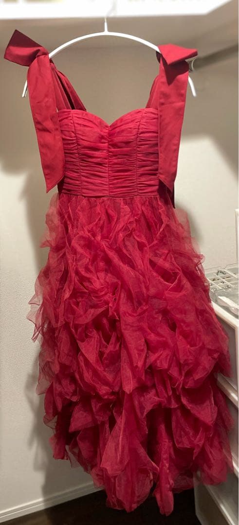 ROBEdeFLEURSローブドフルール ボリュームチュール ショルダーリボン