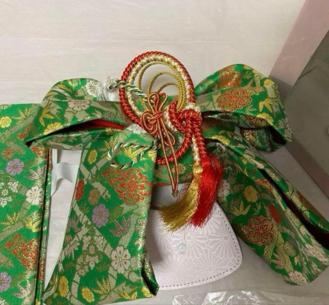 七五三 7歳 正絹着物 作り帯 バッグ草履小物セット子供 キッズ 女の子