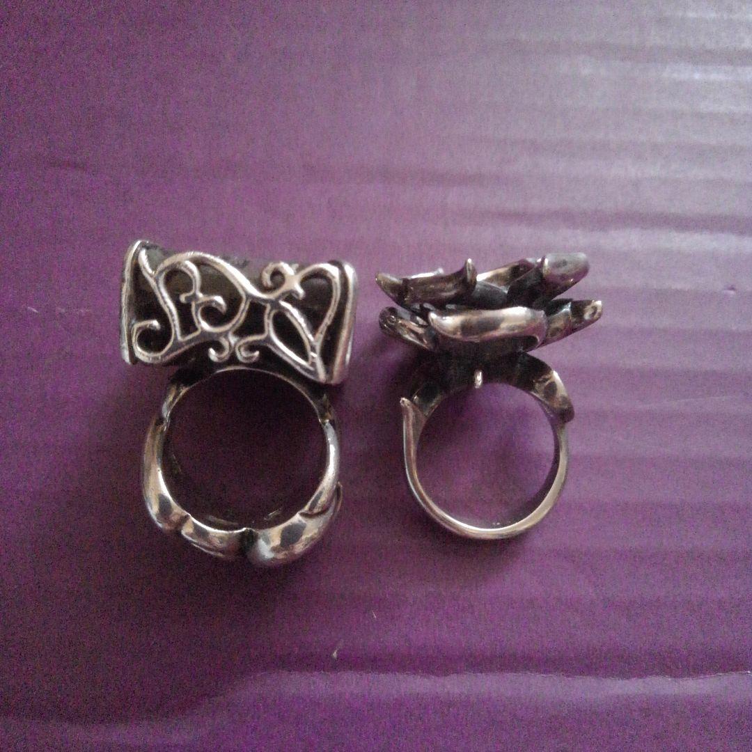 美品 UZU シルバー ラブラドライトリング 2個セット