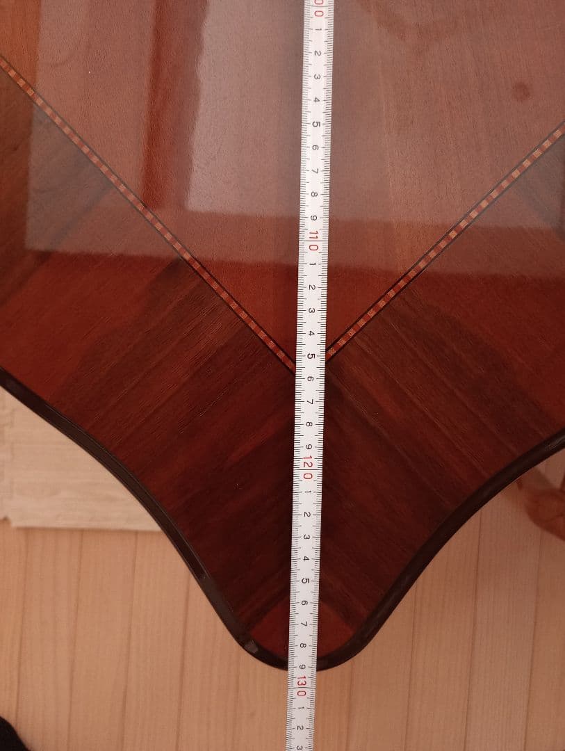 センターテーブル、ダイニングデーブル椅子2脚セット　　猫足　アンティーク