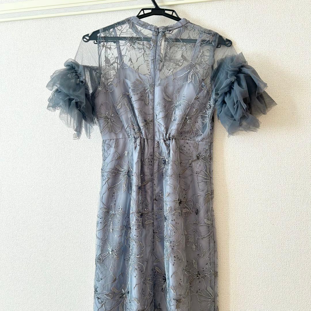 2回着用クリーニング済♡スパンコール パーティー ドレス 結婚式 お呼ばれワンピ