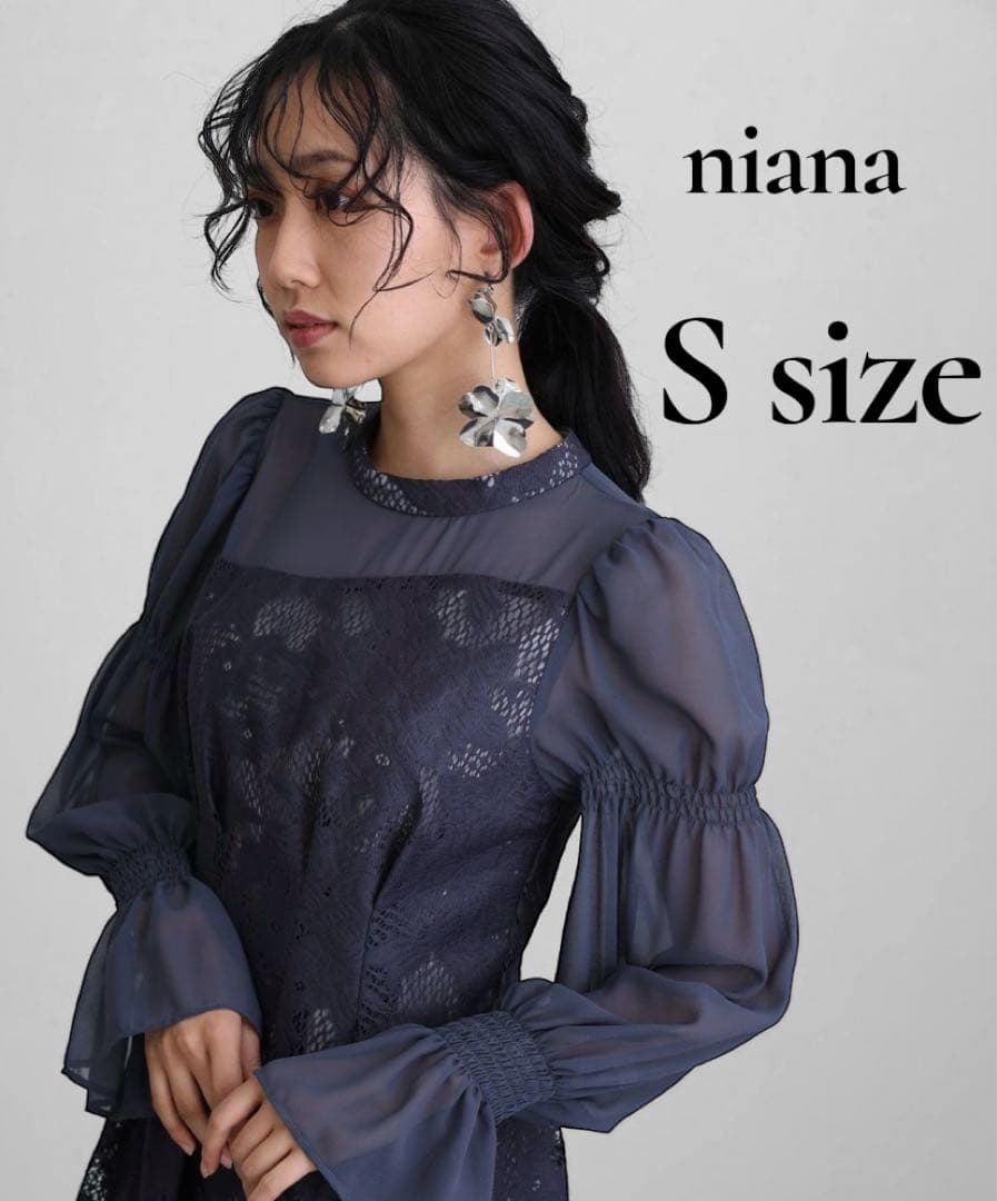niana アシンメトリータックドレス チャコールアンドレスド【お値下げ交渉可】 niana アシンメトリータックドレス チャコールアンドレスド【お値下げ