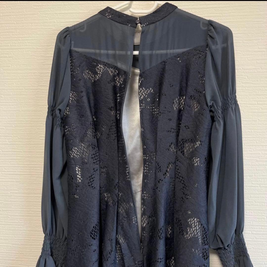 niana アシンメトリータックドレス チャコールアンドレスド【お値下げ