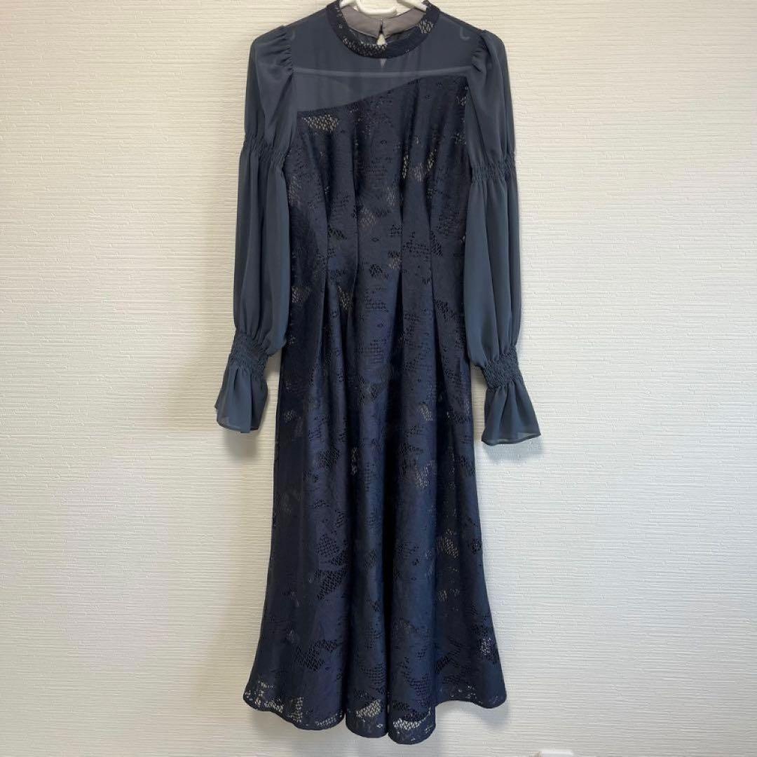 niana アシンメトリータックドレス チャコールアンドレスド【お値下げ