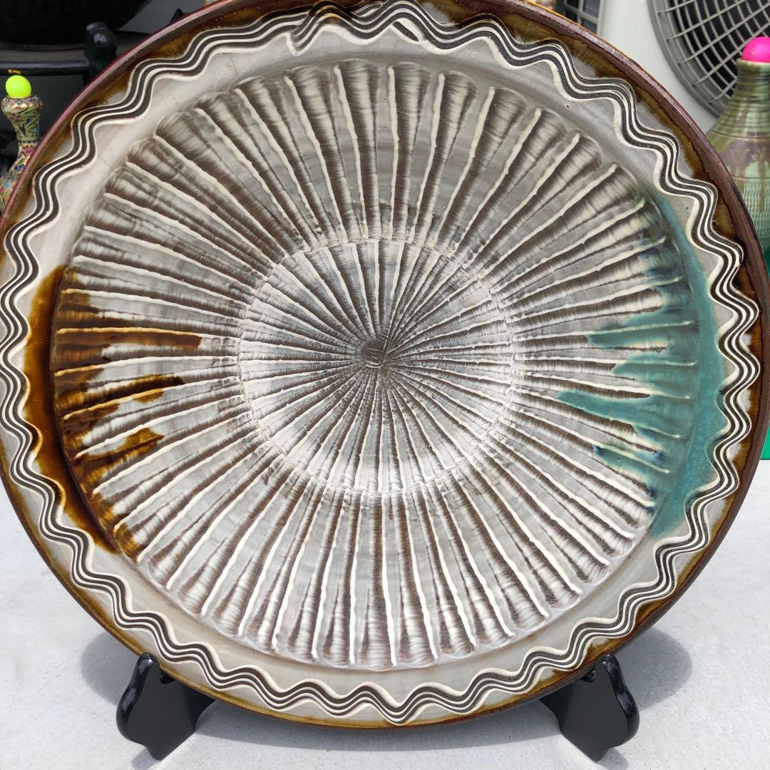 小鹿田焼　大皿　陶器