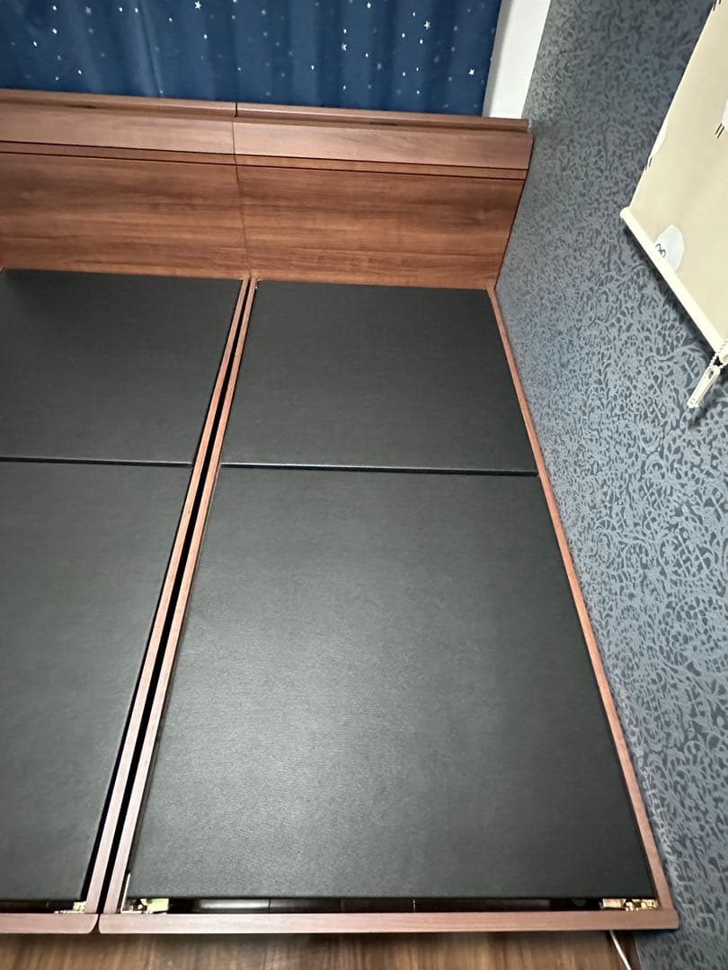 【お得】ベッドフレーム シングル ニューライトブラウン 宮 コンセント