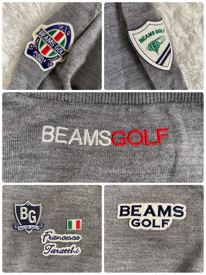 ビームスゴルフ　レディース　タラッティ 裏付き ニット　セーター　グレー　M