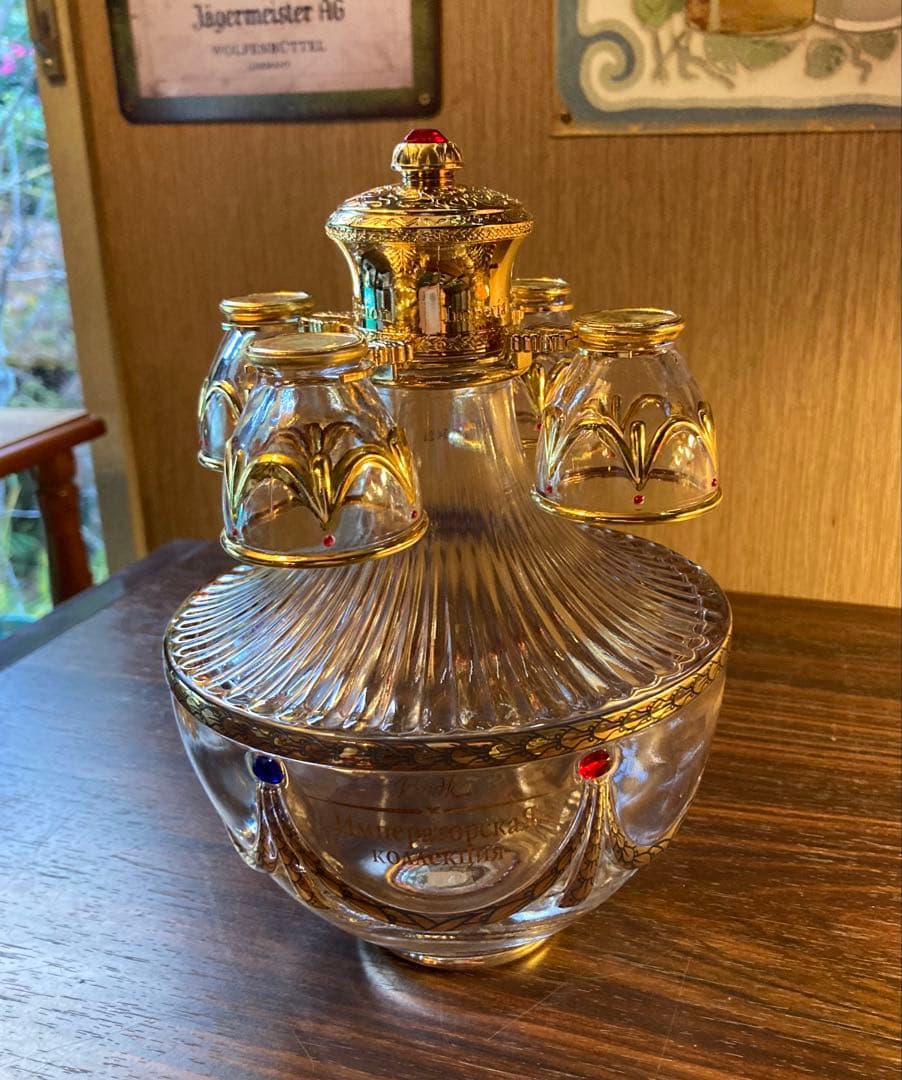 ラドガ インペリアルコレクション 青 ベネチアングラス デキャンタ 空