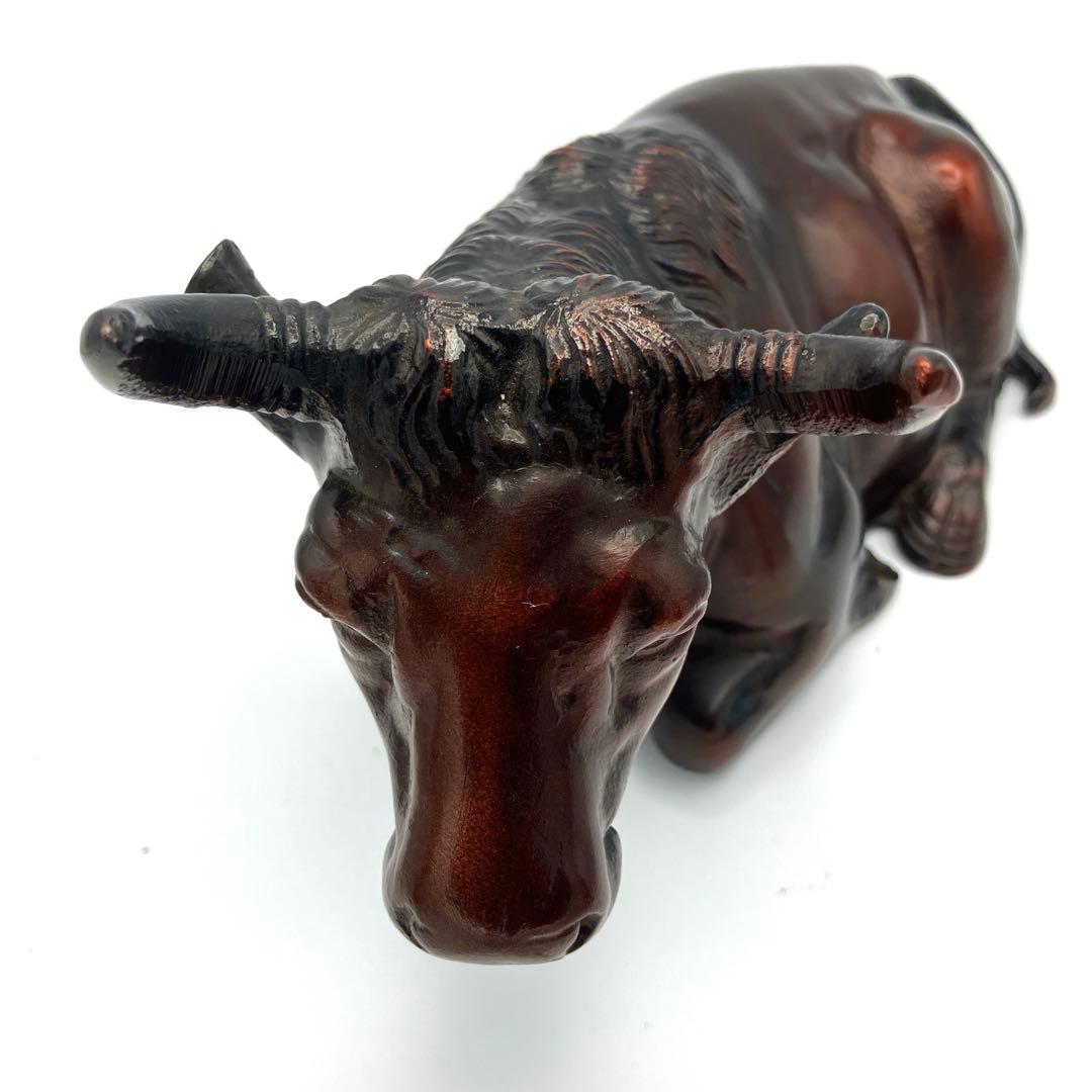 村田宏 作 牛 うし 置物 縁起物 アンティーク ビンテージ 置物 縁起物