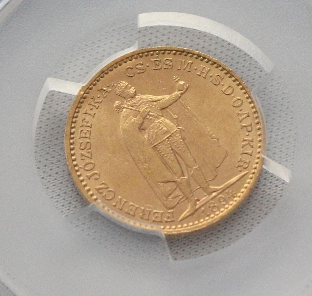 1894年 ハンガリー フランツ・ヨーゼフ 20コロナ金貨 PCGS MS62