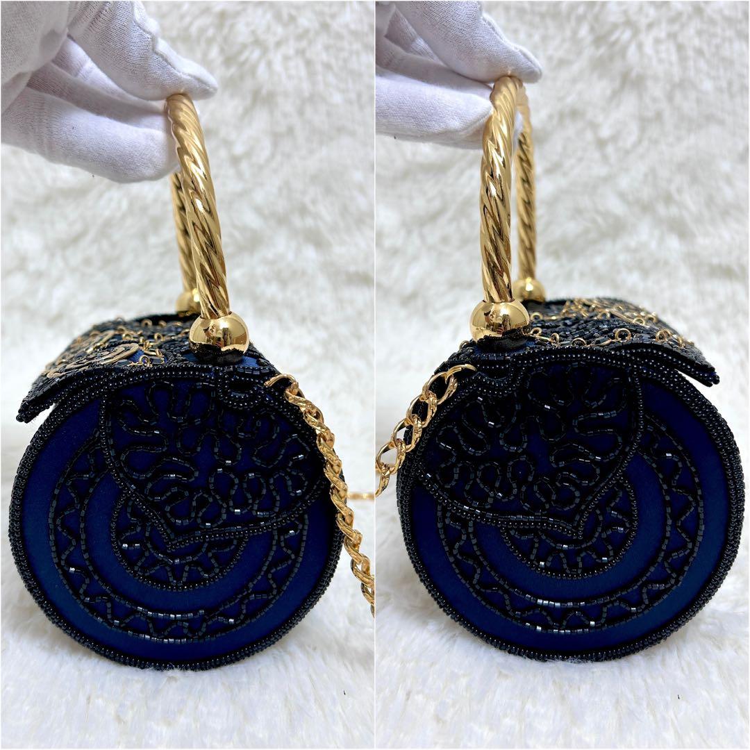 極美品✨ LUMY はしもと ビーズ ハンド ショルダーバッグ 2way