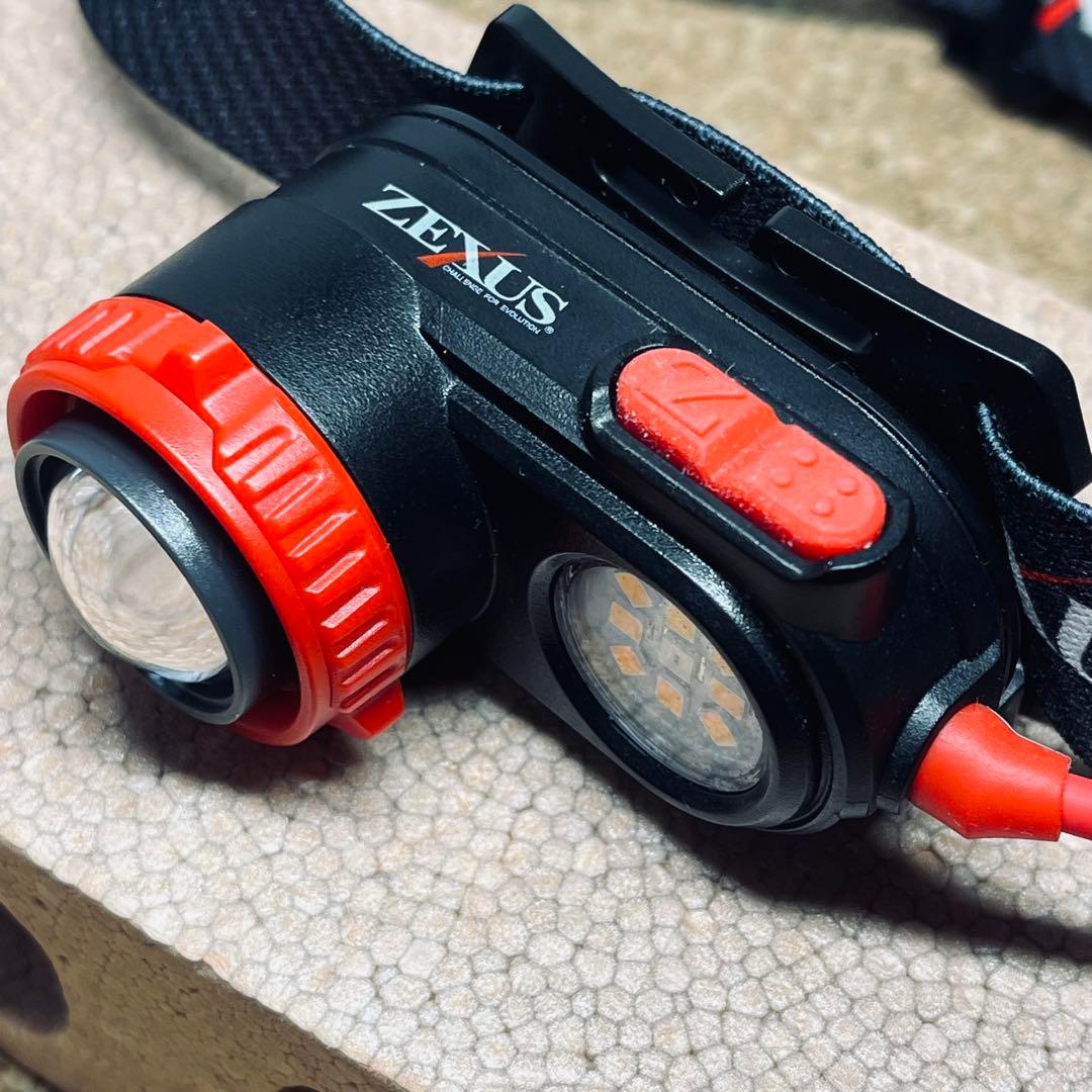 美品】ZEXUS .LED.LIGHT/2LED USB充電式/ZXーR730
