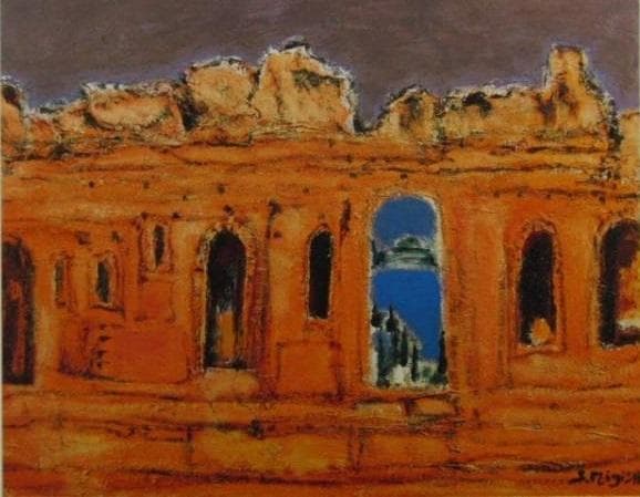 三岸節子、「テアトルにて」、厳選、希少画集・額装画、人気作品、新品高級額 額装付