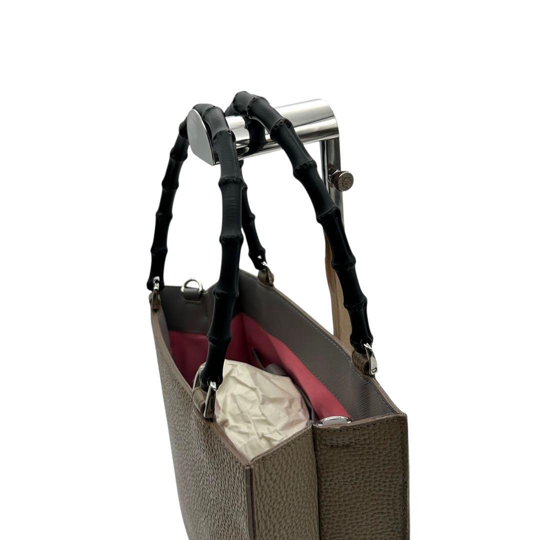 未使用　A.D.M.J　モーツァルト　ショルダーバッグ　2way　バンブー　ロゴ