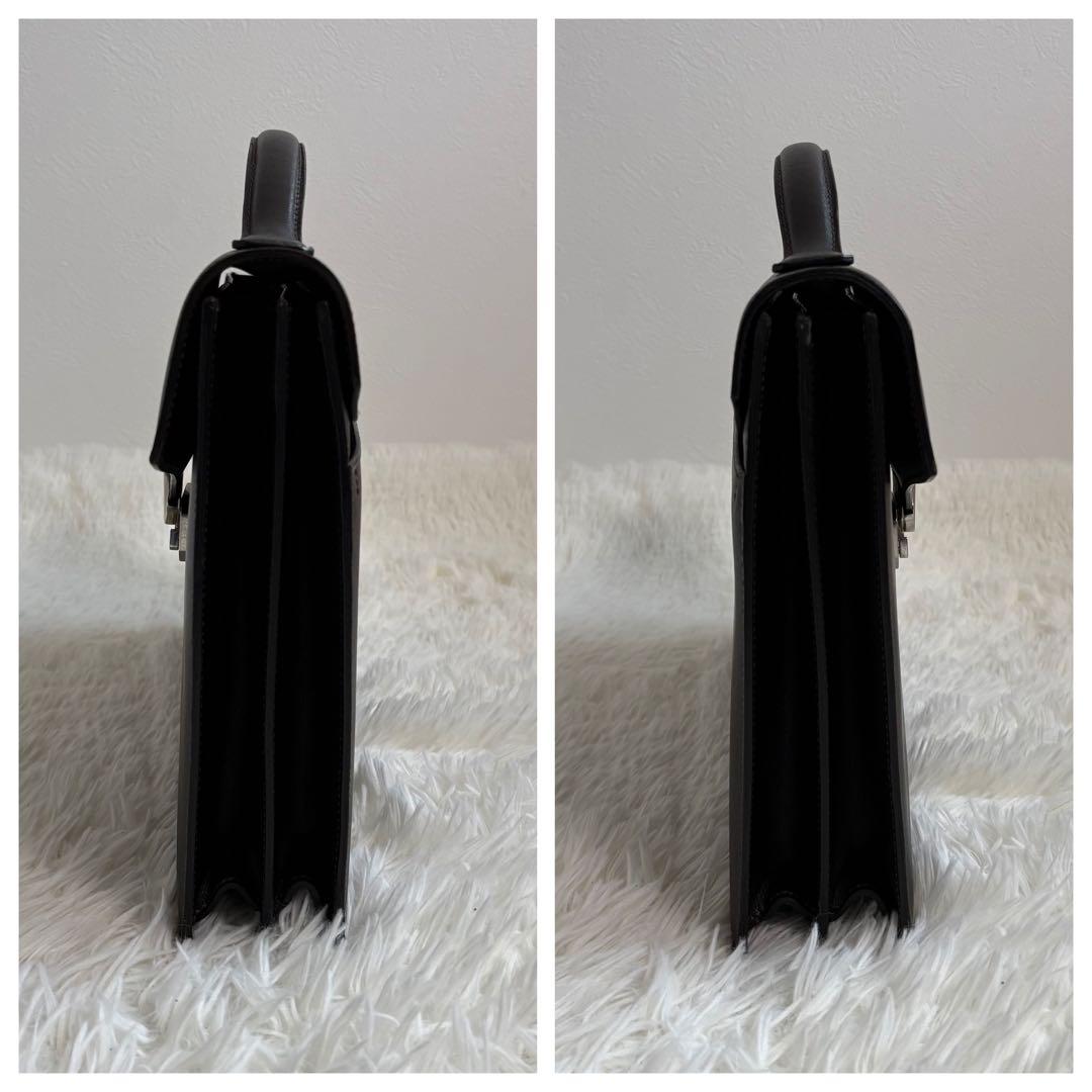 ダンヒル コンパクトブリーフケース ダレスバッグ イタリア製 レザー