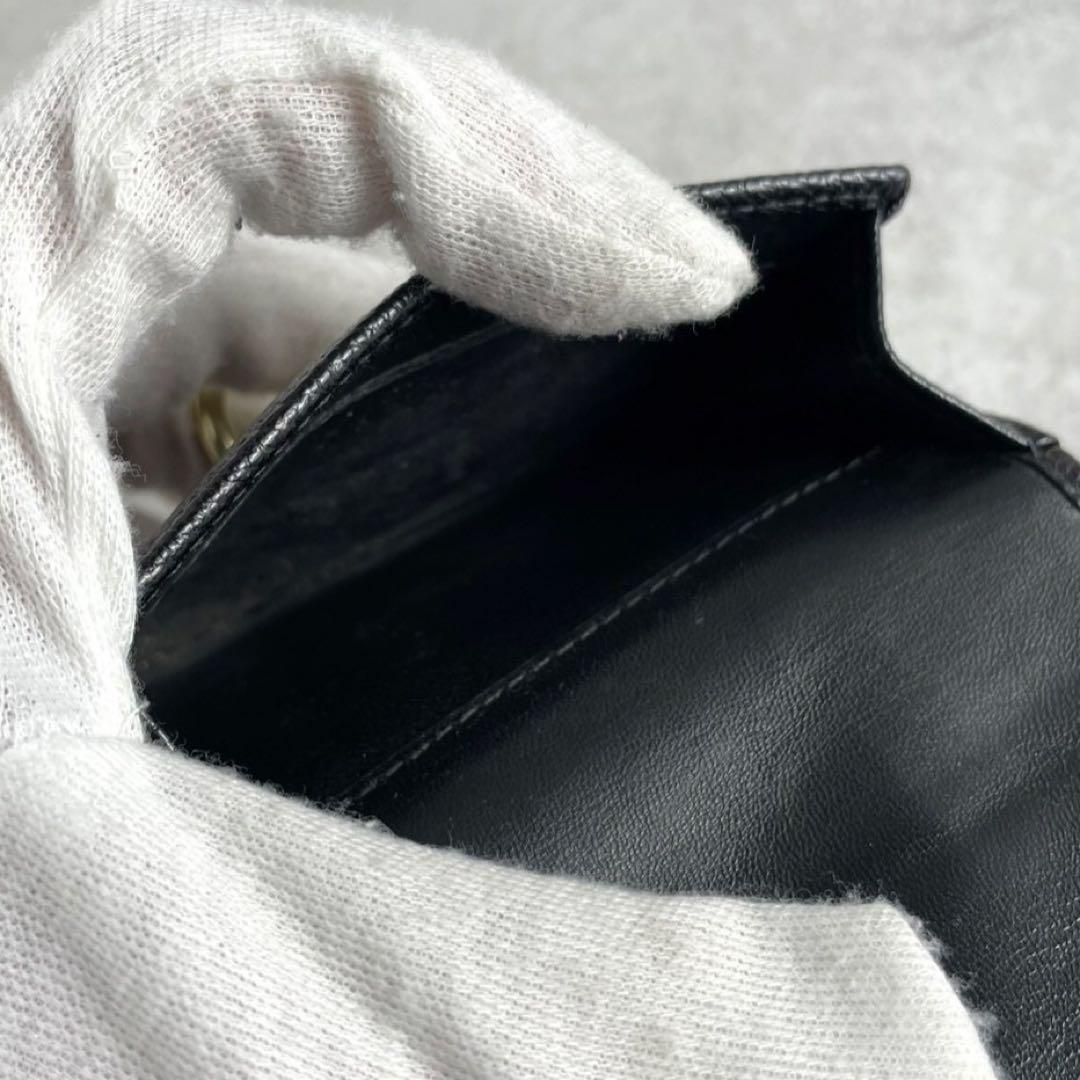 【美品】ブルガリ 三つ折り財布 ビーゼロワン ブラック レザー