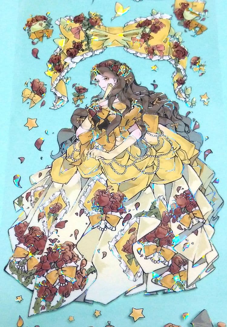 ✩のこり1✩J578＃公主舞会(贝壳光)切り売り海外人物マステ女の子