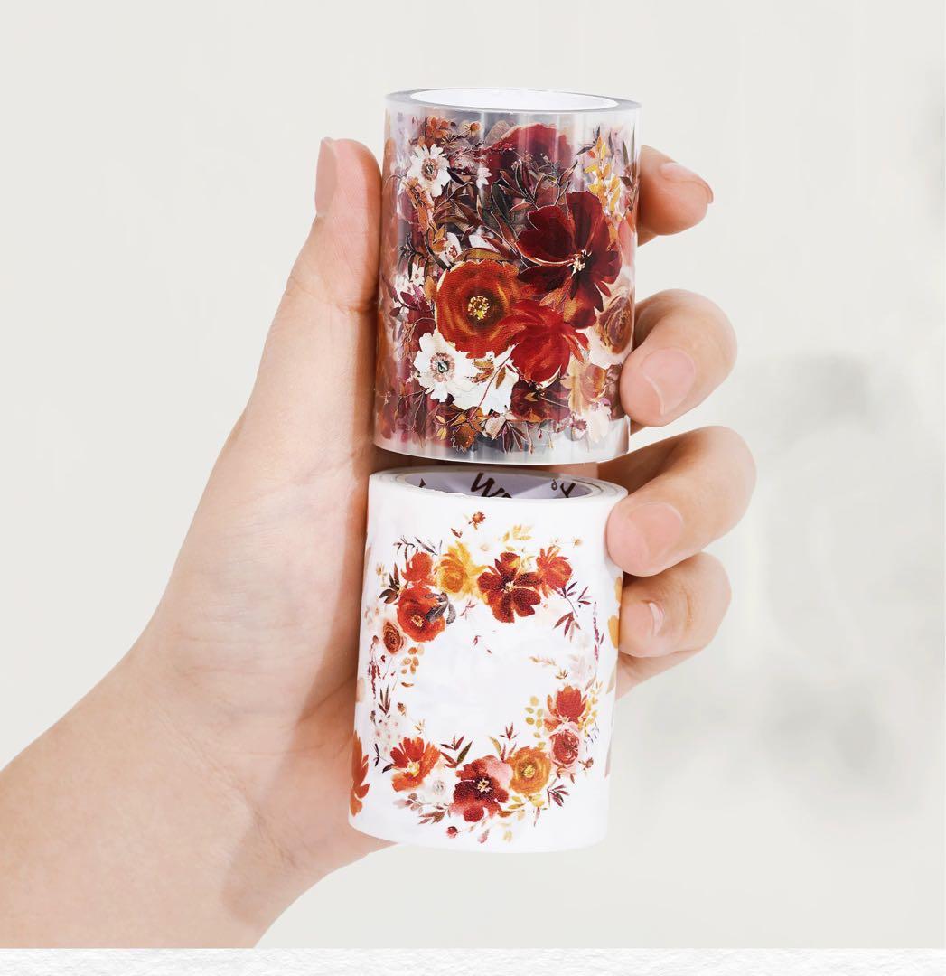 ⭐️SALE⭐️WT《花深煦色》海外マスキングテープ　マステ 【1906】