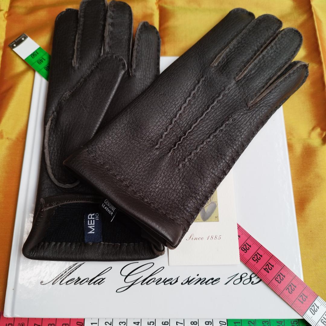 メローラ タッチ対応 ディア黒 ライニングなし 革手袋グローブMEROLA