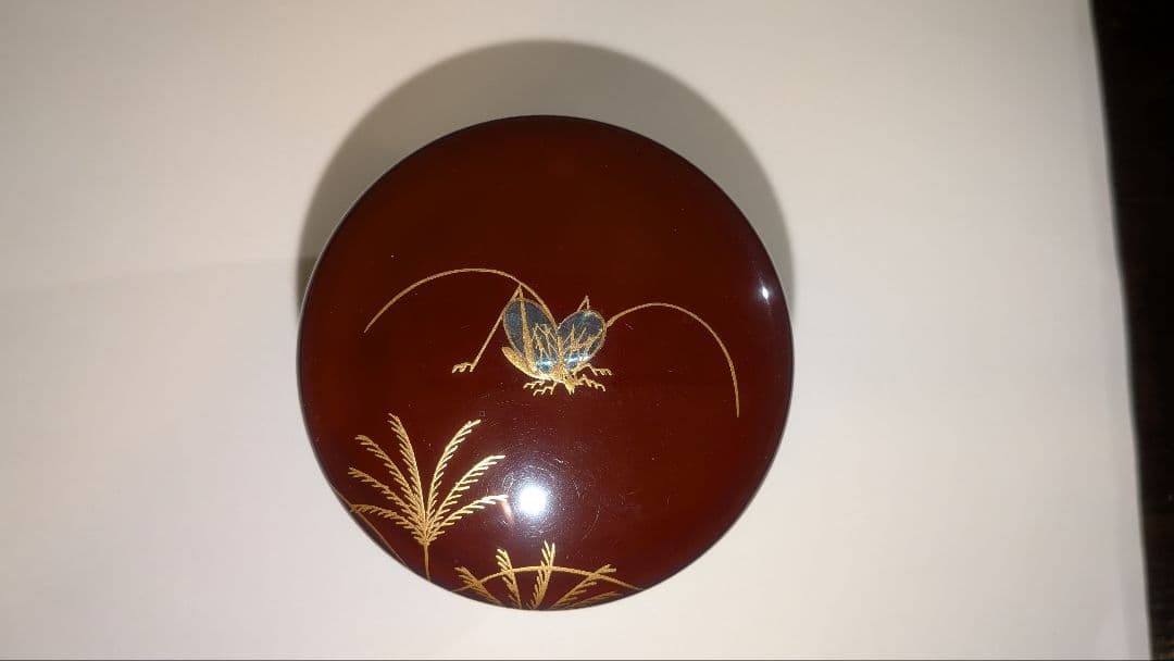 鈴虫蒔絵』大棗 溜 吉田祥雲 漆器 茶道具 棗 秋 京塗師