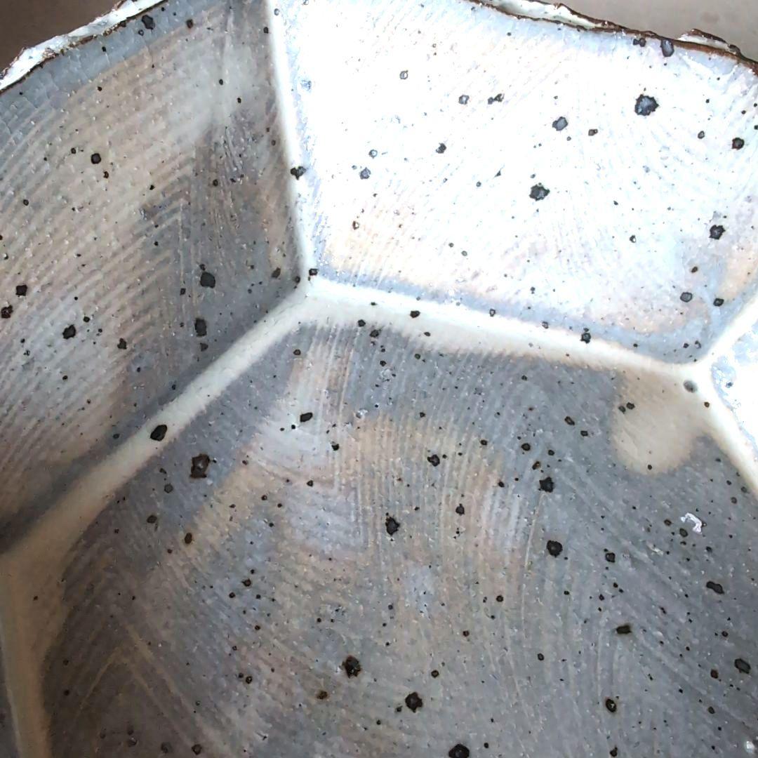 伊賀焼 蓮 善隆作 粉引手 六角皿二枚 共箱あり - メルカリ