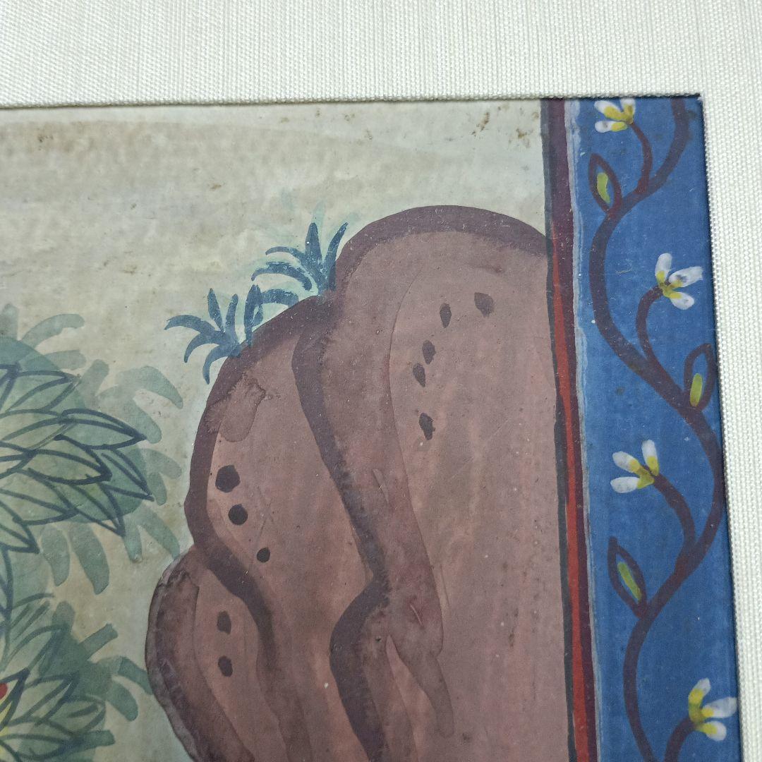 4445）タイの寺院画・宗教画？？？ 水彩系の直筆 詳細不明