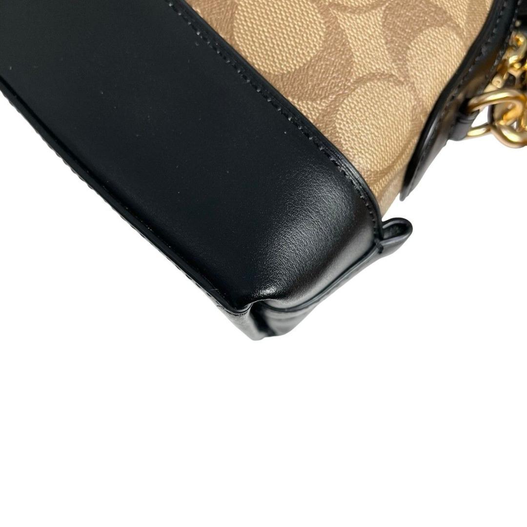 未使用級 COACH コーチ ショルダーカメラバッグ ブラウン シグネチャー