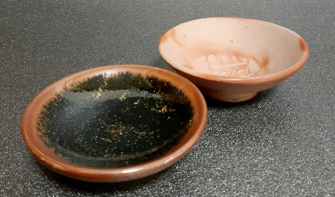 備前焼　人間国宝　藤原雄　藤原恭助　兄弟共箱　備前焼　瀬戸天目　盃　共箱　酒器