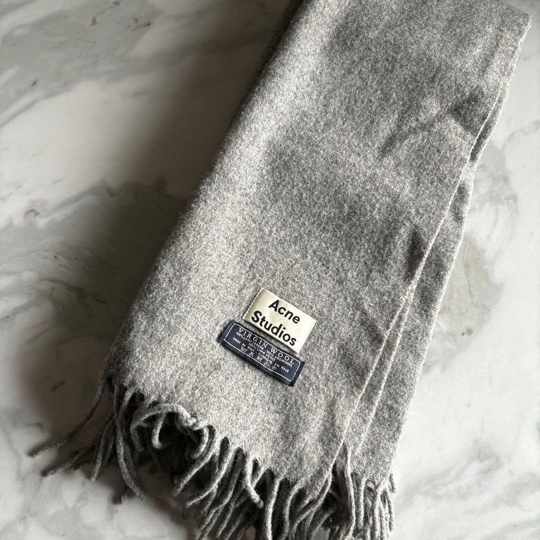 アクネストゥディオズ マフラー グレー - メルカリ