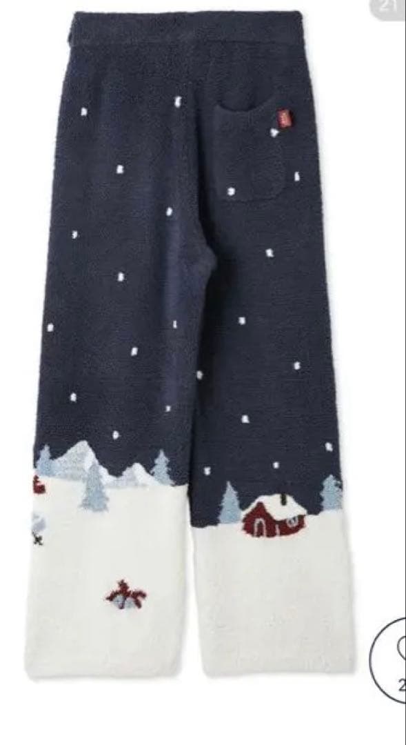 ジェラートピケ　ホリデー　スキーベア　ロングパンツ