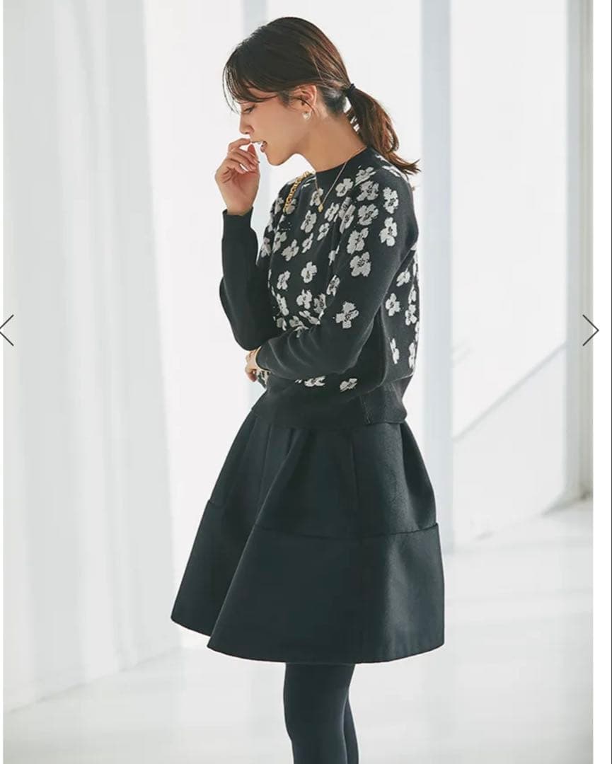 ハイウエストフレアキュロット(ブラック)Mサイズ