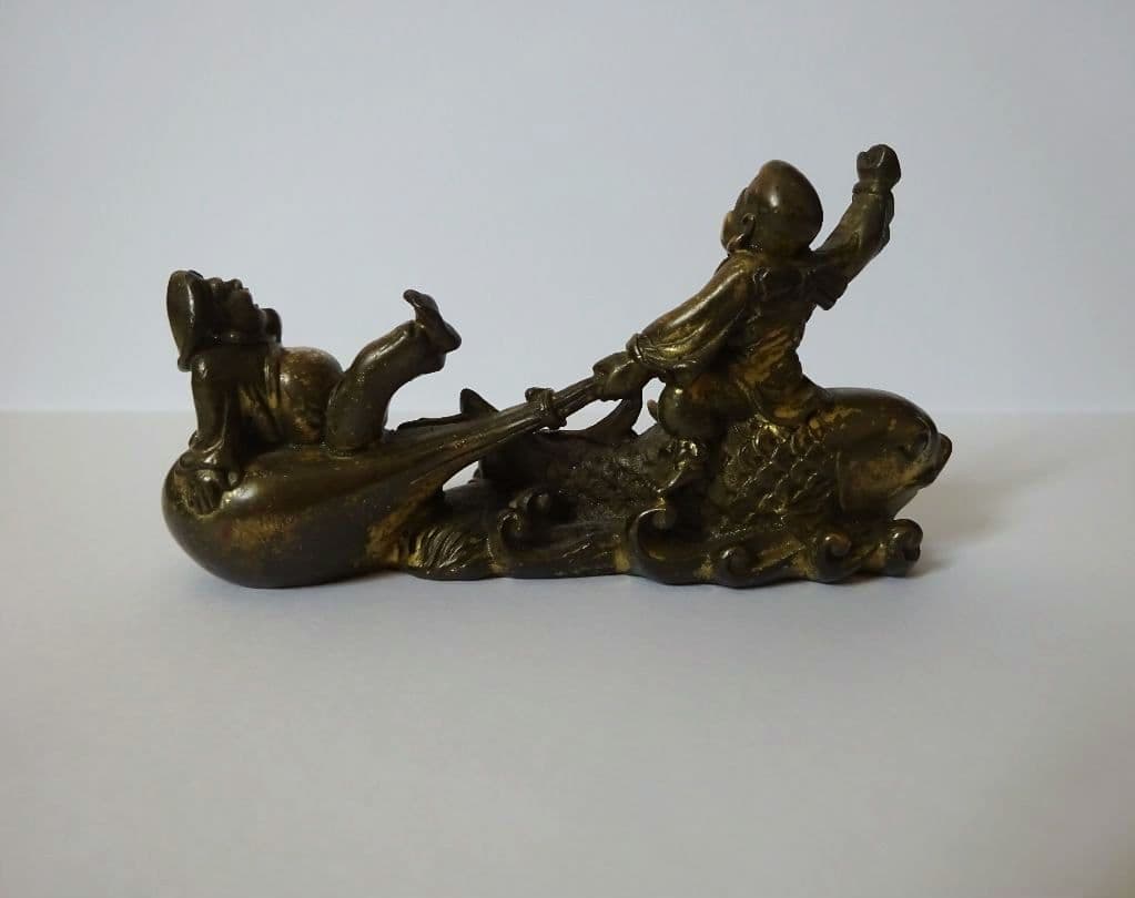 恵比寿さんと大黒天さんの置物　金属製 　インテリア　七福神　金属工芸