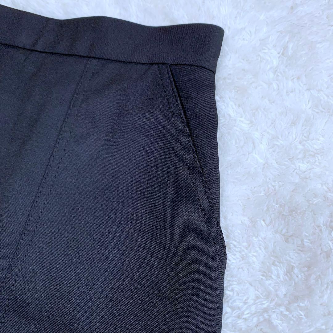 【ラム】美品♪ モンクレール ブラック ポケット付きスカート 38
