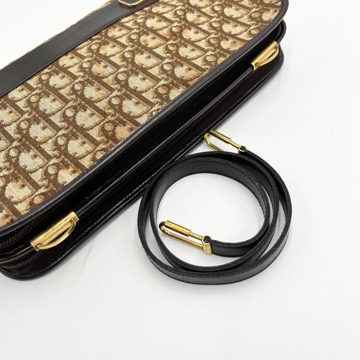 極美品 クリスチャンディオール トロッター ショルダーバッグ 2way CD金具