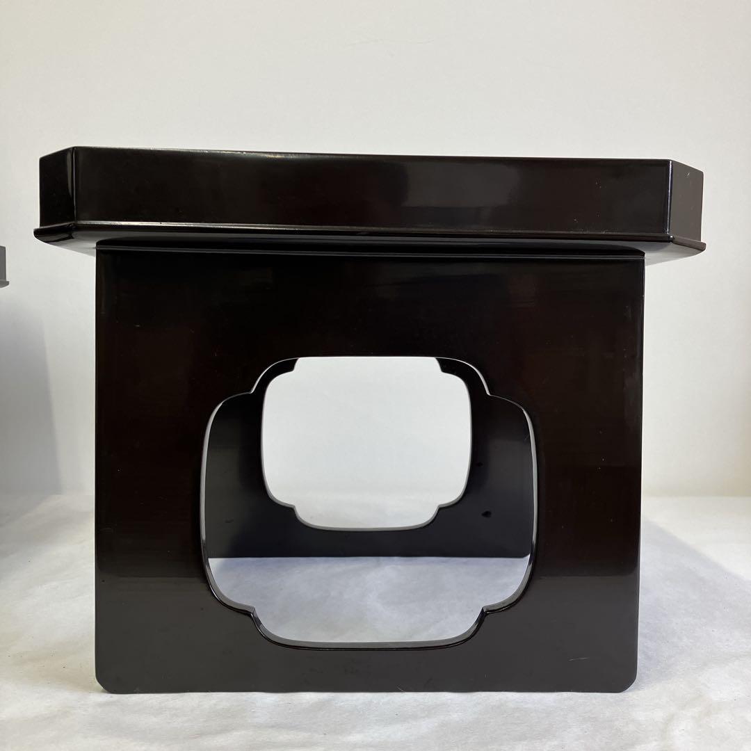 能登輪島塗 高足膳七客漆器 高橋松太郎 黒漆塗り 〈時代物・レトロ〉木箱2箱有り