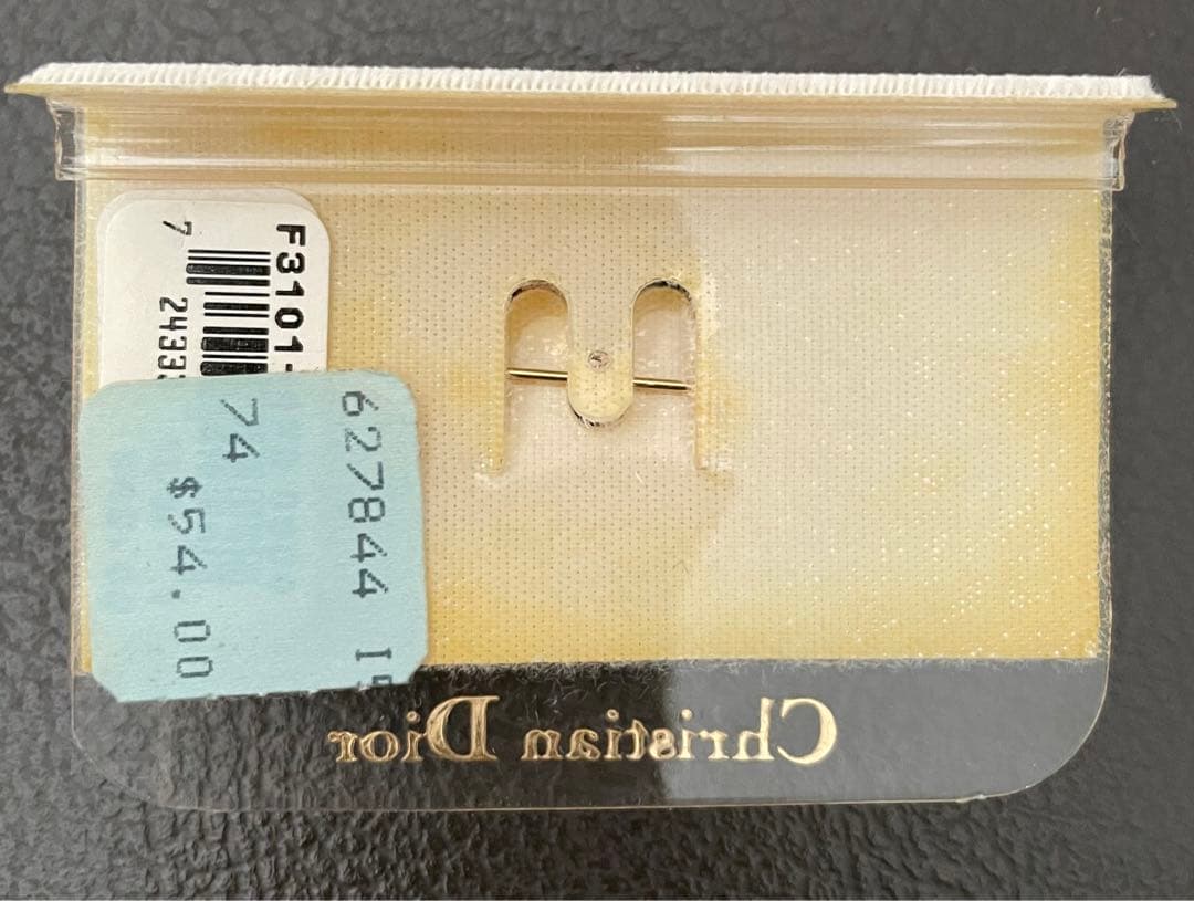 Christian Dior ゴールド ブローチ 旧ロゴ ヴィンテージ