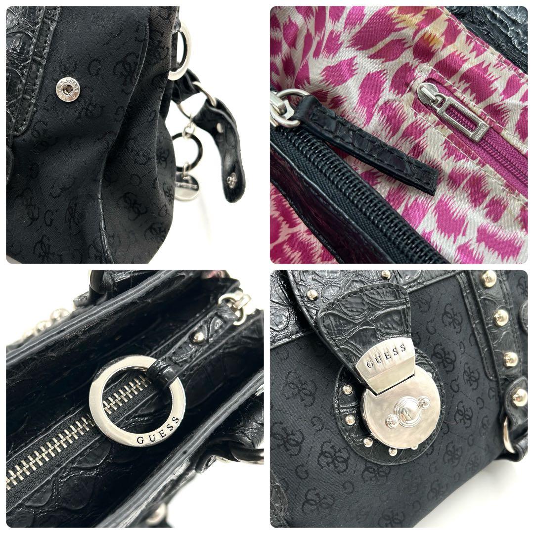 バッグ Vintage GUESS 633 Black Handbag Y2K