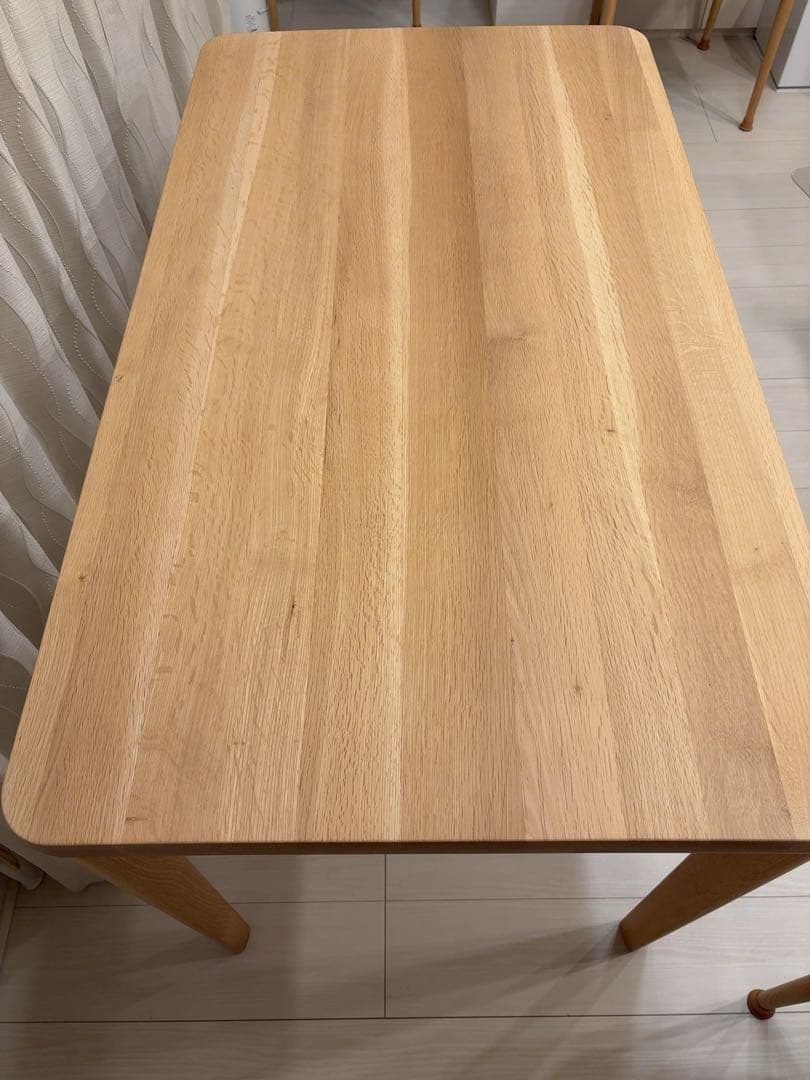 カリモク　オーク材(天然木) ダイニングテーブル 125×70×69
