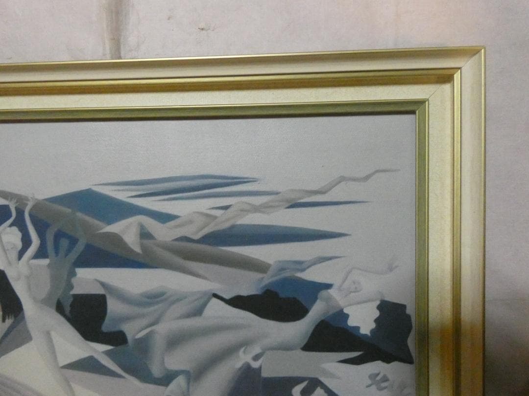 user_2e385f1e　油彩　東郷青児天使の樂園　額装済み 肉筆手描き