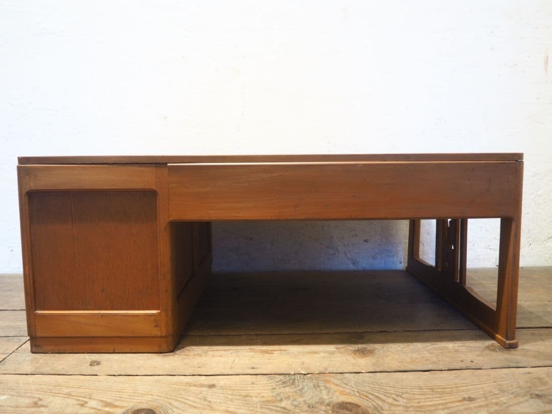 1211 ヴィンテージ ロータイプの片袖机 文机 ローテーブル 古家具 レトロ