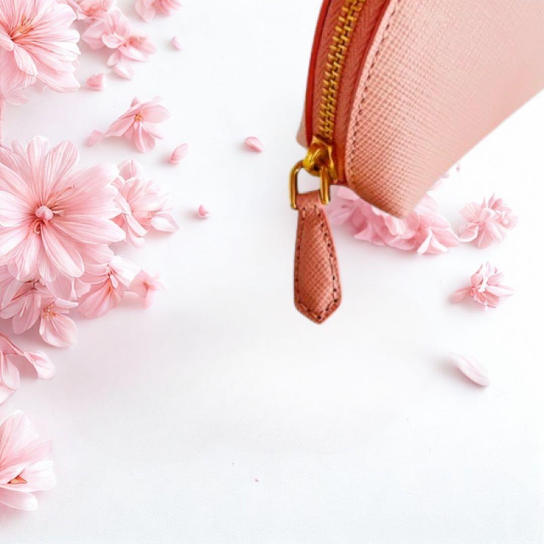 PRADA サフィアーノ　レザーケース プラダ　ピンク