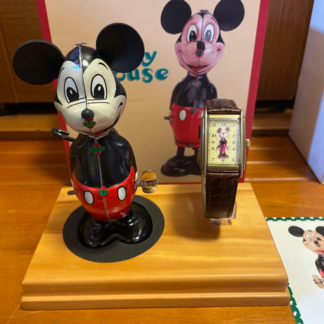 ヴィンテージ　ディズニー　ミッキー70周年バースデイ　ティントイ&腕時計セット