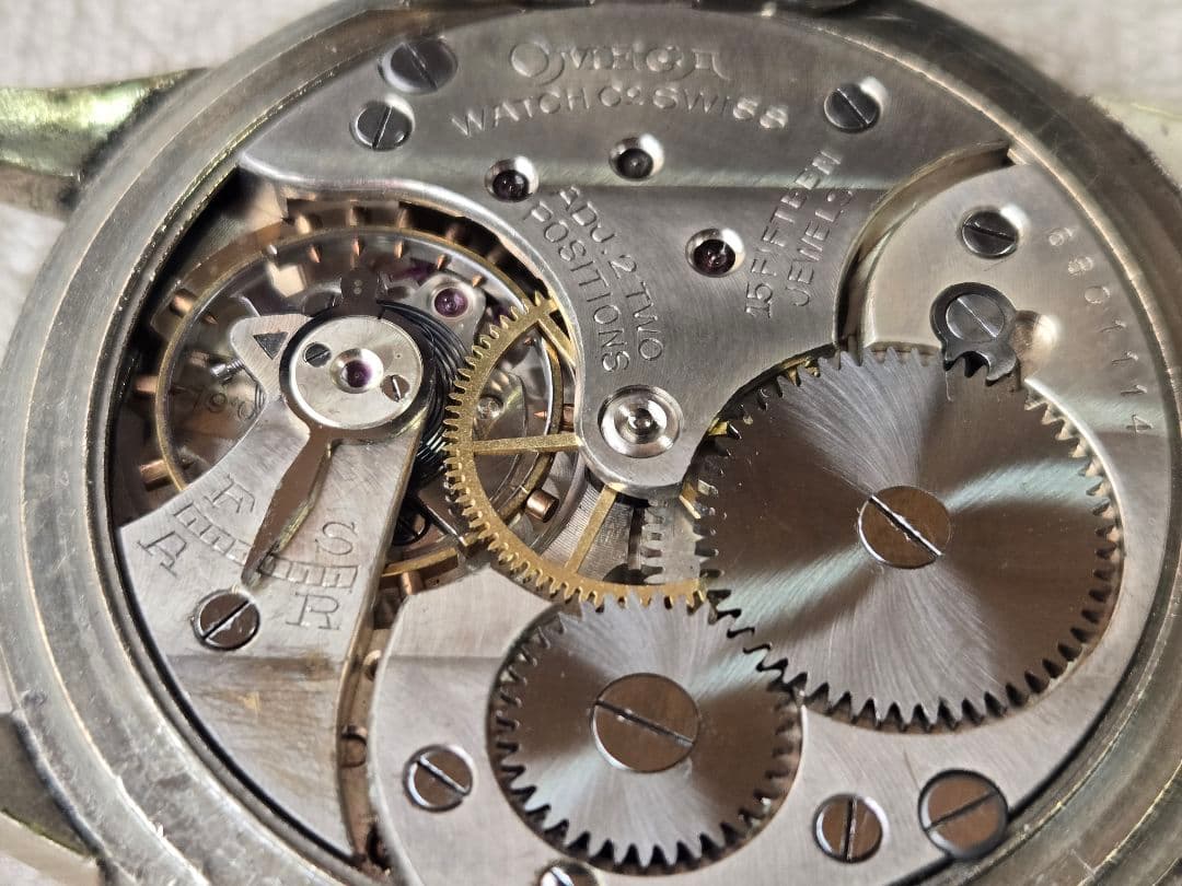 100年前の OMEGA　シルバーハンターケース スモセコ　メガヴィンテージ