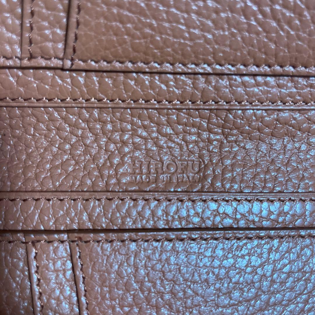 H ブラウンレザー ミニ財布　HIROFU